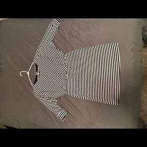 Haani black and white striped dress